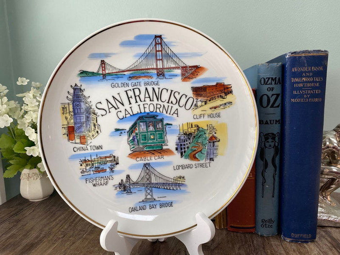 Midcentury San Francisco Souvenir Wall Plate at Duckwells