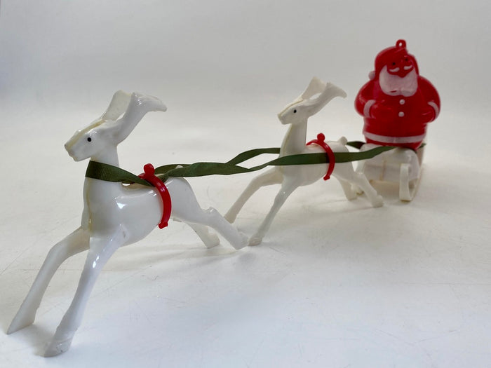 Midcentury Santa Claus and his Reindeer by Rosbro, Providence RI