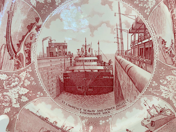 Midcentury St. Lawrence Seaway and Power Project Souvenir Plate