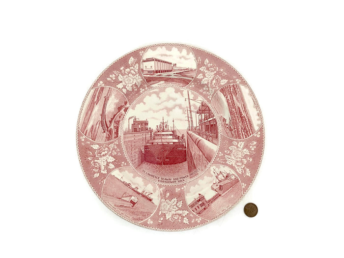 Midcentury St. Lawrence Seaway and Power Project Souvenir Plate