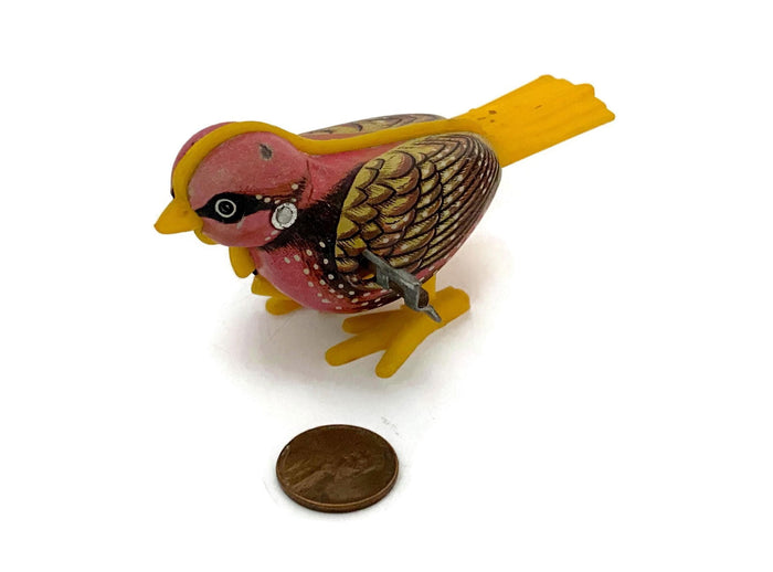 Midcentury Wind Up Toy Bird by Mikuni Made in Japan at Duckwells