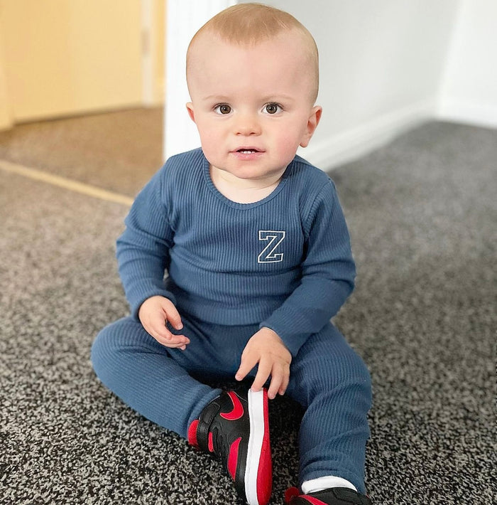 Midnight Blue Ribbed Tracksuit