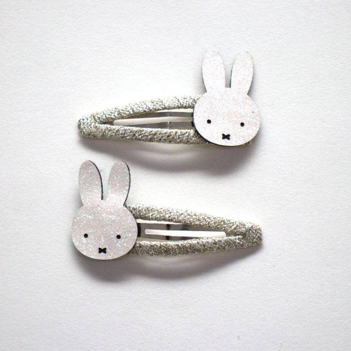 Miffy White Hair Clip Duo