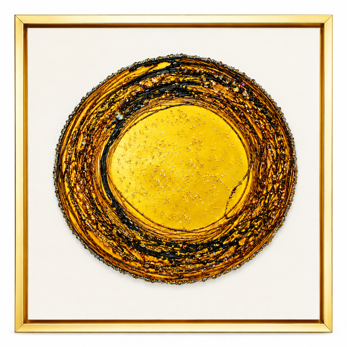 Milky Way Galaxy Framed Crystal Glass Painting