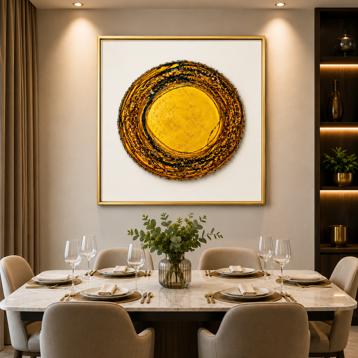Milky Way Galaxy Framed Crystal Glass Painting
