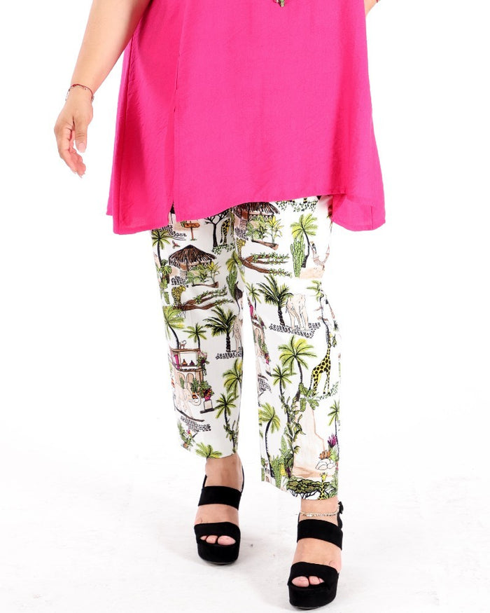 Millennium Conversational Print Crop Pants - Joseph Ribkoff