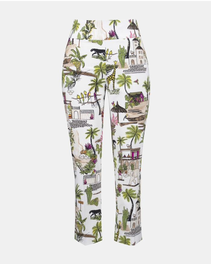 Millennium Conversational Print Crop Pants - Joseph Ribkoff