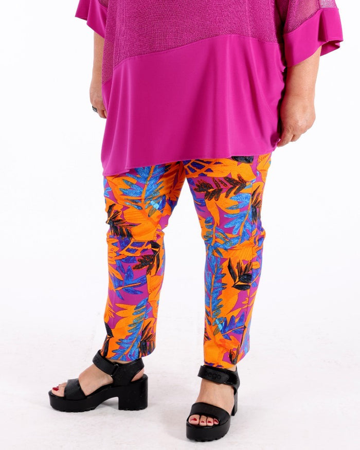 Millennium Tropical Print Straight Leg Pants - Joseph Ribkoff