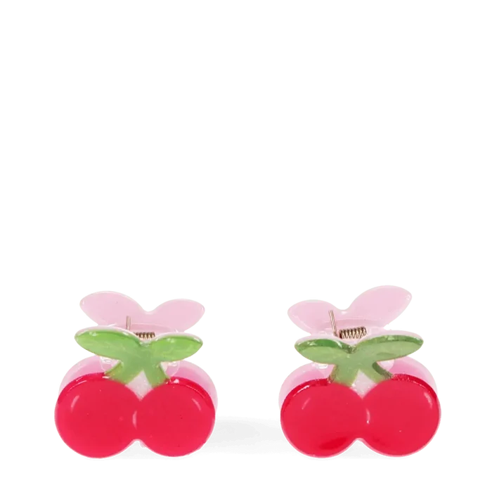 Mini Hair Claw Clips - Cherry