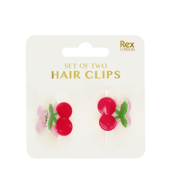 Mini Hair Claw Clips - Cherry