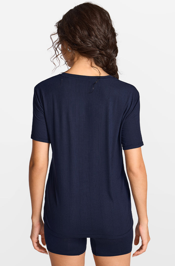 Modal Ribbed Oversized T-Shirt