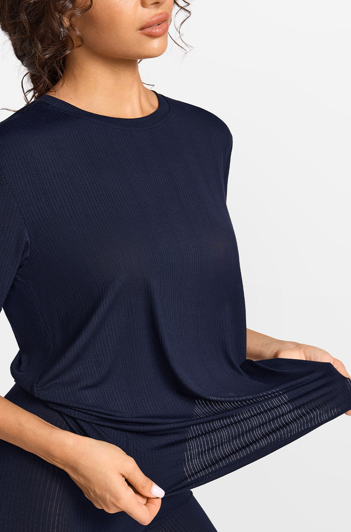 Modal Ribbed Oversized T-Shirt