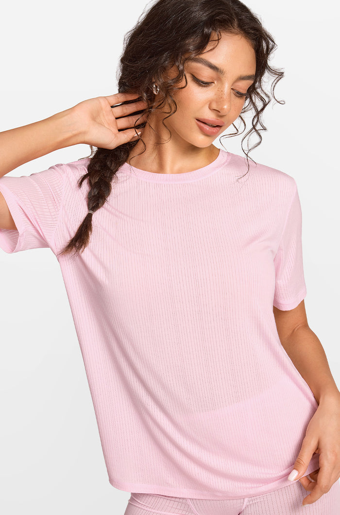 Modal Ribbed Oversized T-Shirt