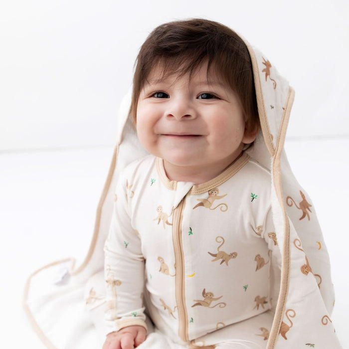 Monkey Hooded Towel Set