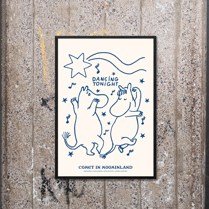 Moomin Novels Dancing Poster