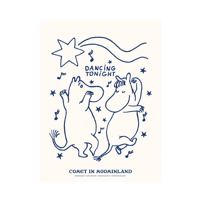 Moomin Novels Dancing Poster