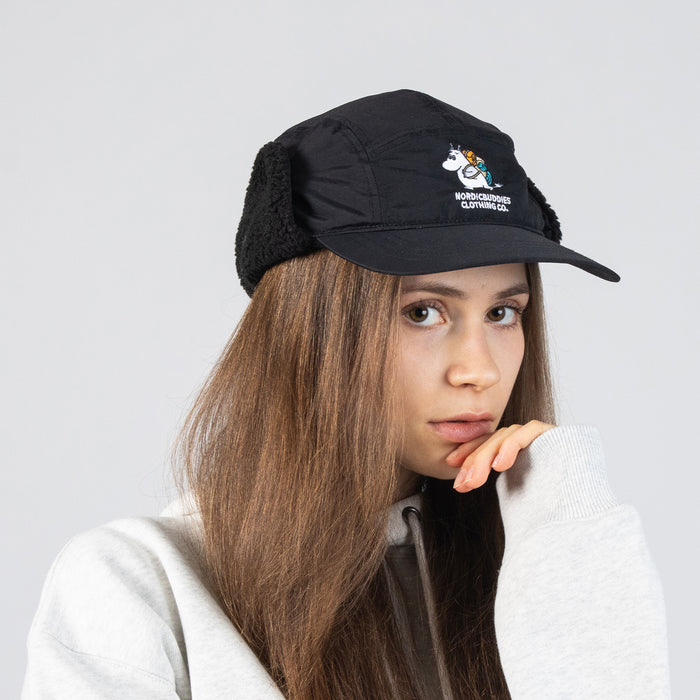 Moomintroll Puffer Mittens and Nylon Cap Combo