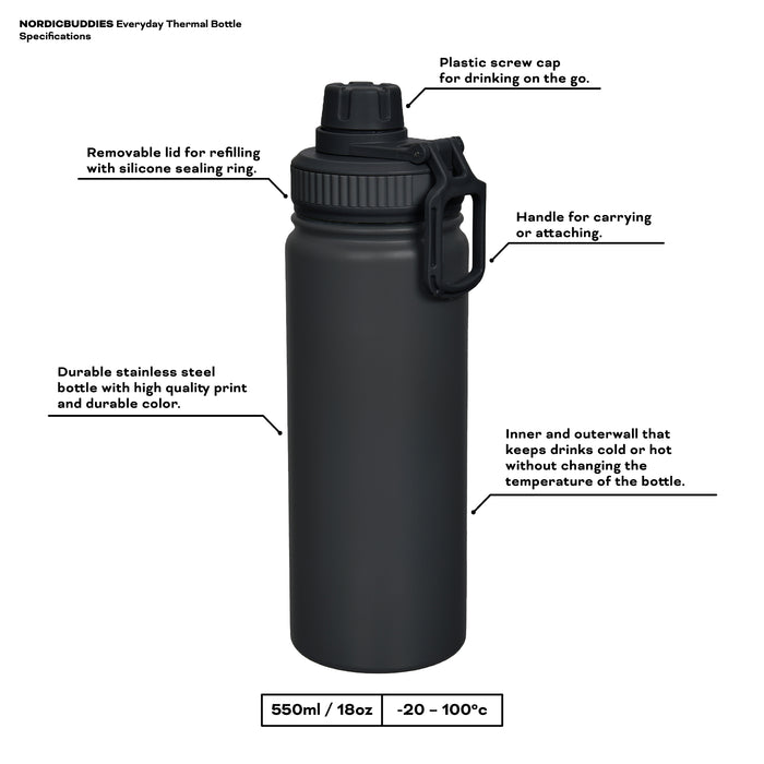 Moomintroll Weightlifting Thermal Everyday Bottle
