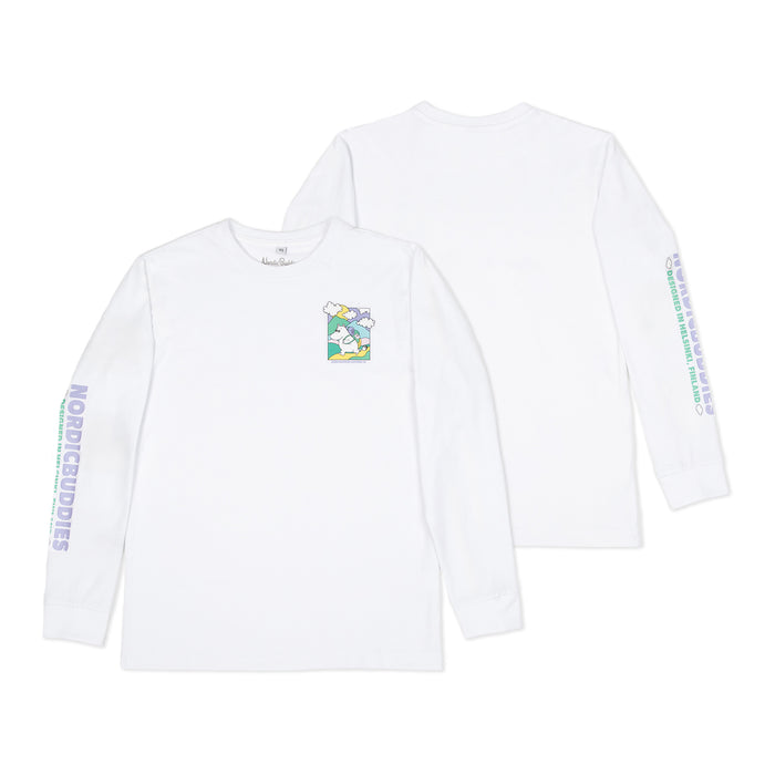 Moomintroll's Adventure Long Sleeve Shirt With Cuffrib Unisex