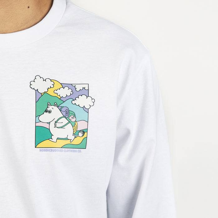 Moomintroll's Adventure Long Sleeve Shirt With Cuffrib Unisex