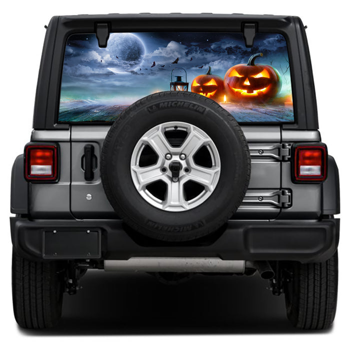 Moon Rising Flag Print Rear Window Decal