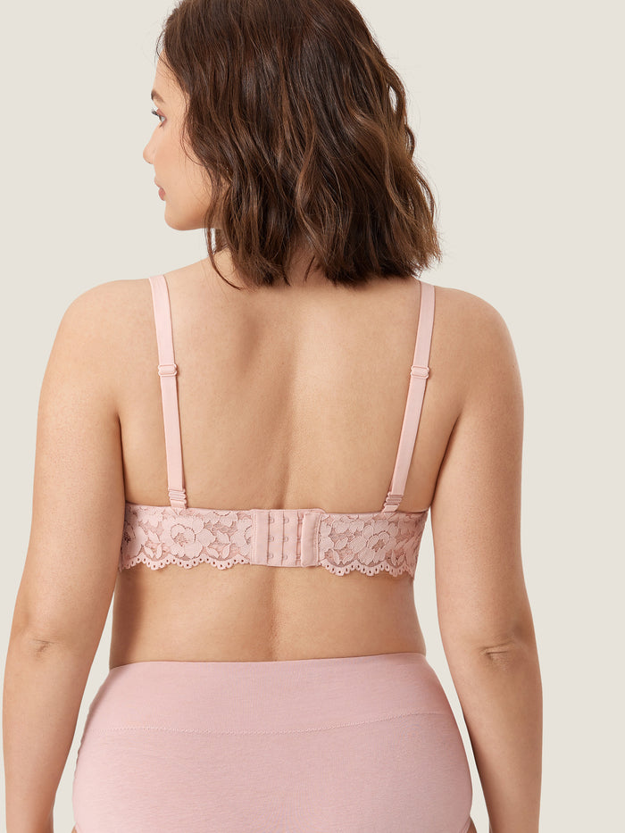 Women's More Coverage Lace Nursing Bralette Gentle Rose