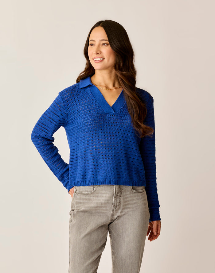 Morgan Polo Sweater: Capri