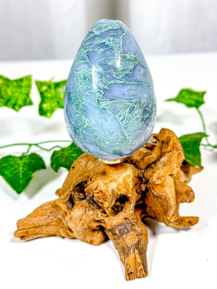 Moss Agate Egg (23B)