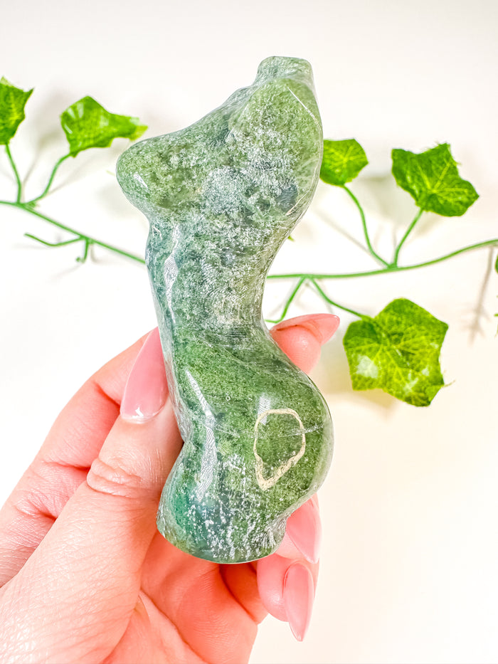 Moss Agate Goddess Body (58G)