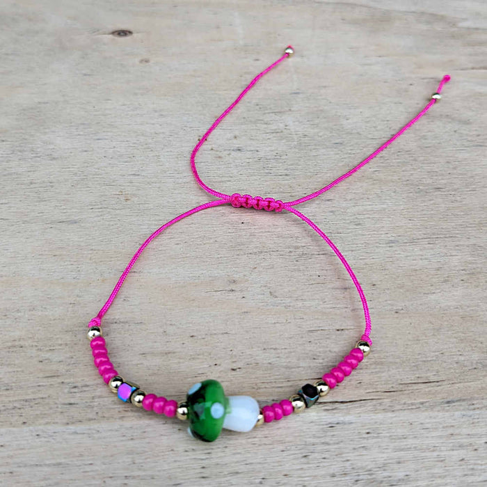 mushroom string bracelet