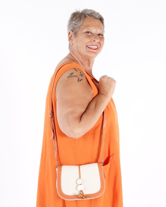 Natural fabric shoulder bag - Balaboosté