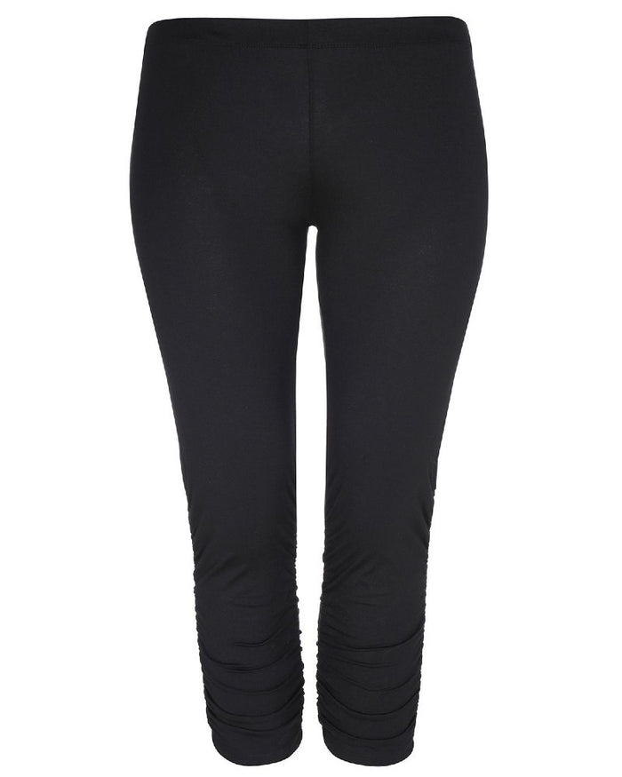 Navy Blue Basic cropped leggings -Mat