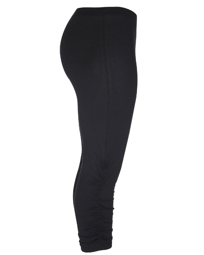 Navy Blue Basic cropped leggings -Mat