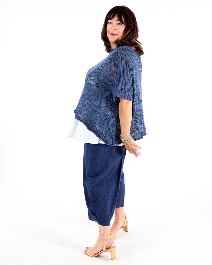 Navy Blue Pants Noggia - G!Ozé