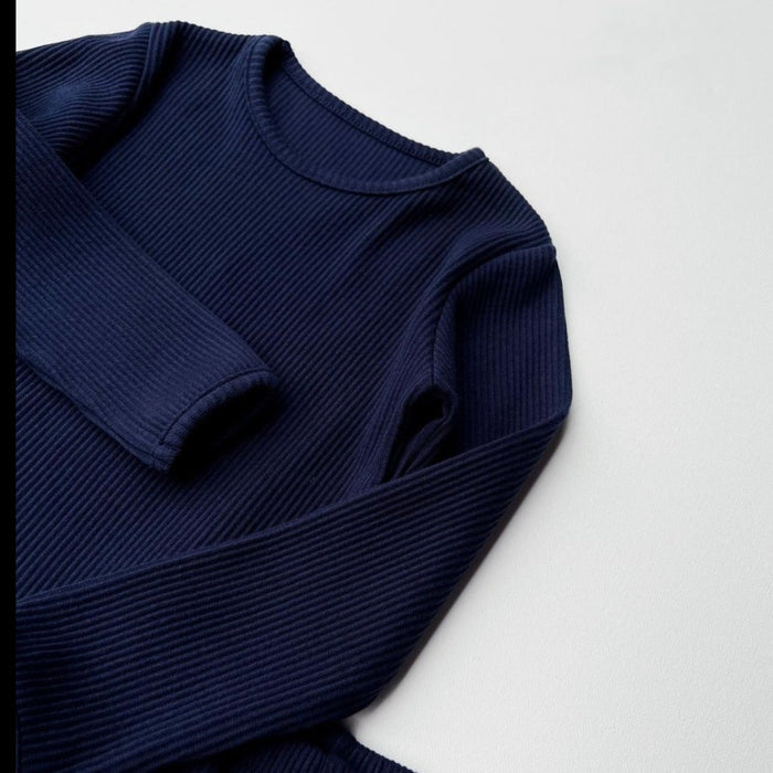 Navy Blue Ribbed Loungewear