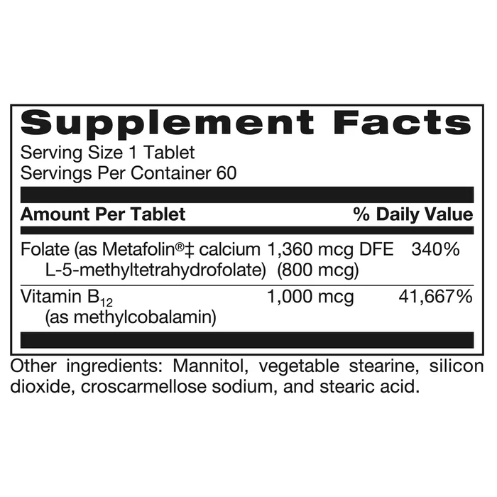 Neurobiologix Bioactive B12-Folate Tablets