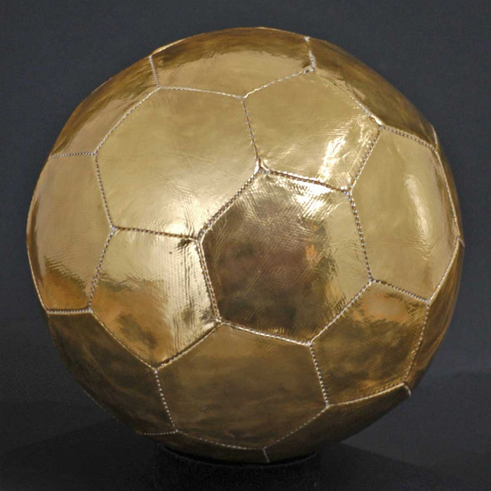 New Gold PU Leather-Look 32 Panel Ball Size 5 Football