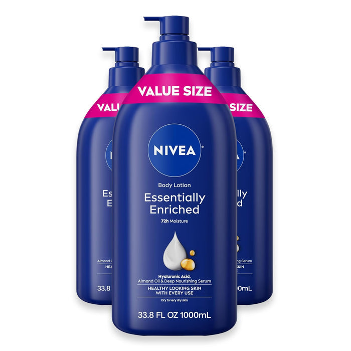 NIVEA Essentially Enriched Body Lotion - 33.8 oz - 3 Pack