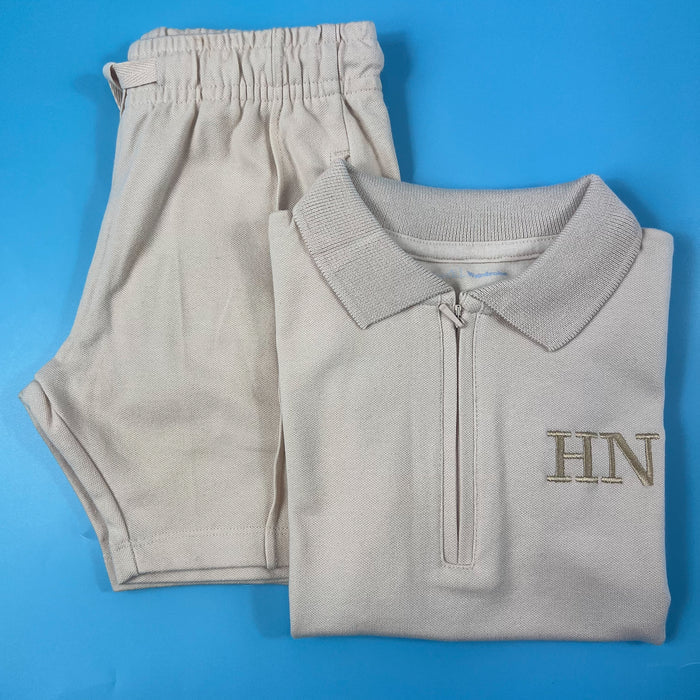 Nude Polo Short Set