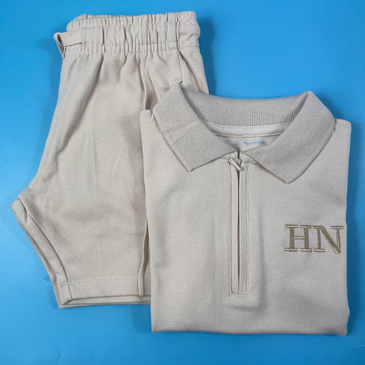 Nude Polo Short Set