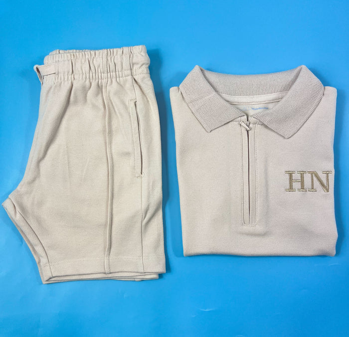 Nude Polo Short Set