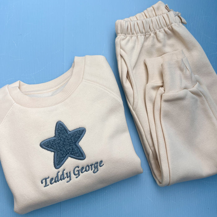 Oat Tracksuit with Teddy Heart/Star
