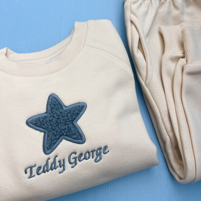 Oat Tracksuit with Teddy Heart/Star