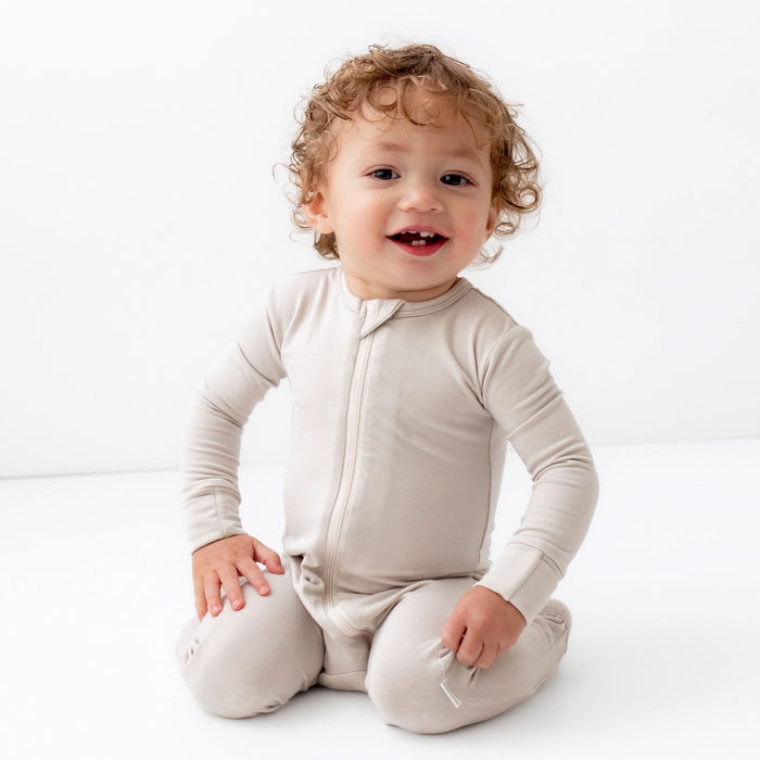 Oat Zippered Footie