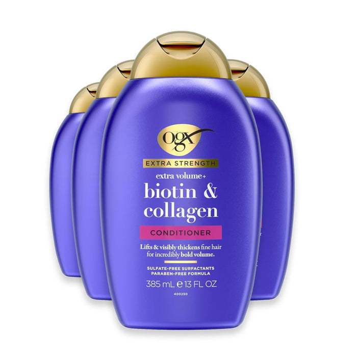 OGX Extra Strength Biotin & Collagen Conditioner - 13 oz - 4 Pack