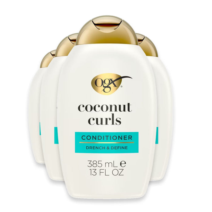 OGX Quenching + Coconut Curls Conditioner with Coconut Oil, Citrus Oil & Honey 13 oz - 4 Pack