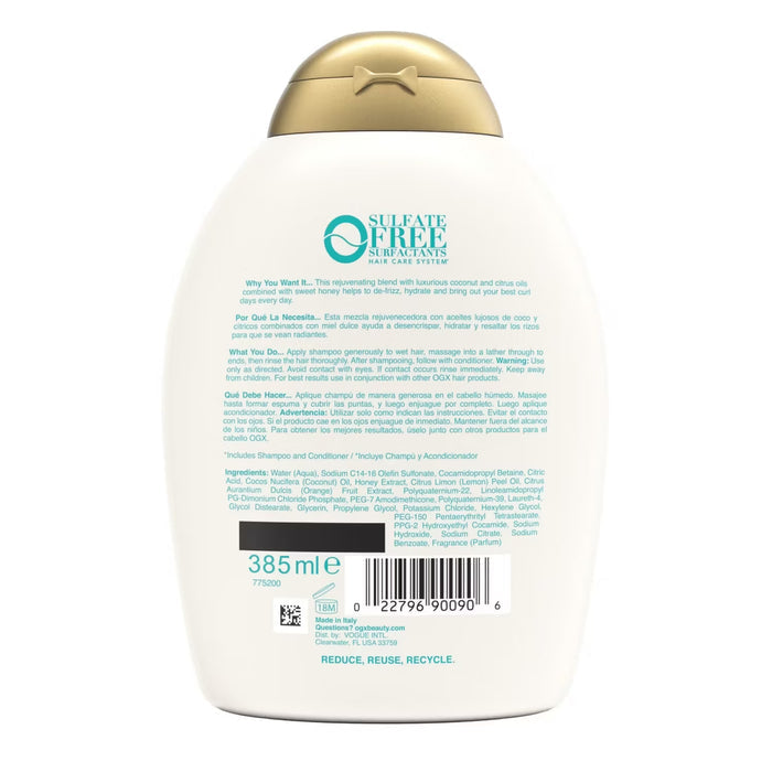 OGX Quenching + Coconut Curls Shampoo - 13 oz - 4 Pack