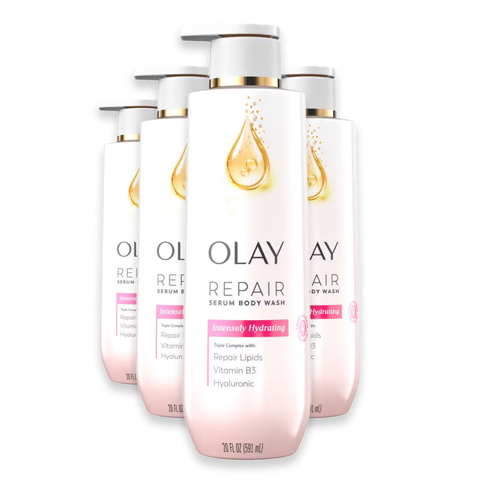 Olay Cleansing & Nourishing Body Wash Vitamin B3 Hyaluronic Acid - 20 oz - 4 Pack