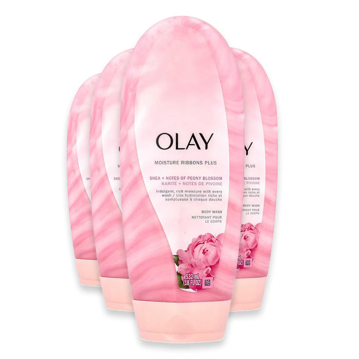 Olay Moisture Ribbons Plus Body Wash - 18 oz - 4 Pack