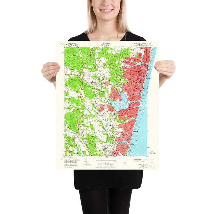 Old Map of Asbury Park, New Jersey by USGS, 1954 – Ocean Grove, Sea Girt & Spring Lake